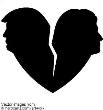 335x355 Download Hillary And Donald Silhouette