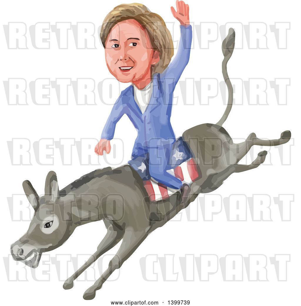 Vector Clip Art Of Retro Watercolor Caricature Of Hillary Clinton 1024x1044 Vector Clip Art Of Retro Watercolor Caricature Of Hillary Clinton