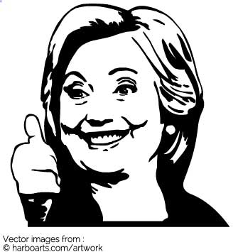 Download Hillary Clinton Thumbs Up 335x355 Download Hillary Clinton Thumbs Up