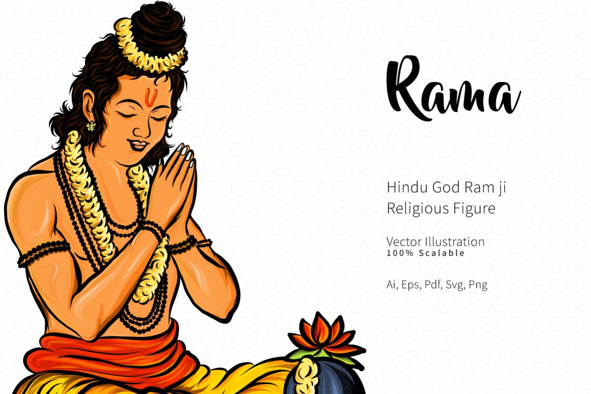 1160x774 Rama Hindu God Vector Illustration