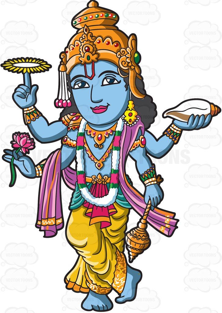 726x1024 The Hindu God Vishnu In Vector Designs Hindu Deities