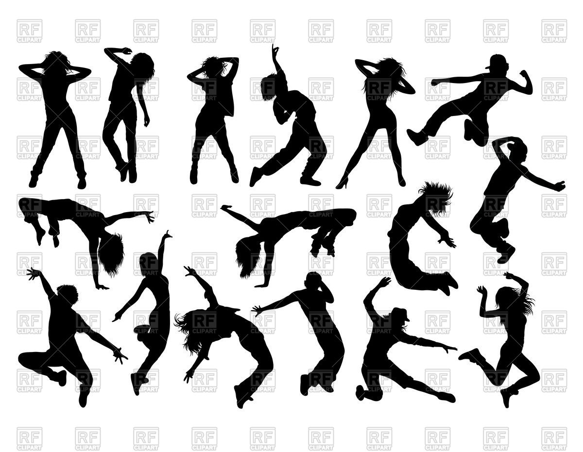 1200x931 Hip Hop Dancer Activity Silhouettes Vector Image Of People