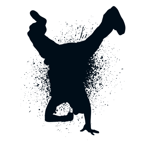 512x512 Hip Hop Dance Splash Paint Silhouette