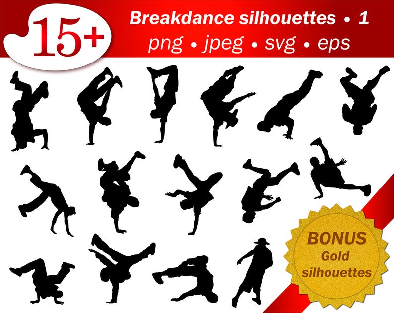 794x631 People Hip Hop Dancer Vector Silhouette Png Clip Art Etsy