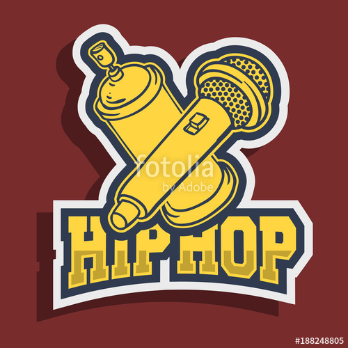 500x500 Hip Hop Sticker Design With Graffiti Paint Can Balloon Spray