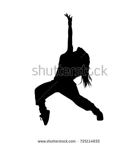 450x470 Girl Break Dancer Silhouette
