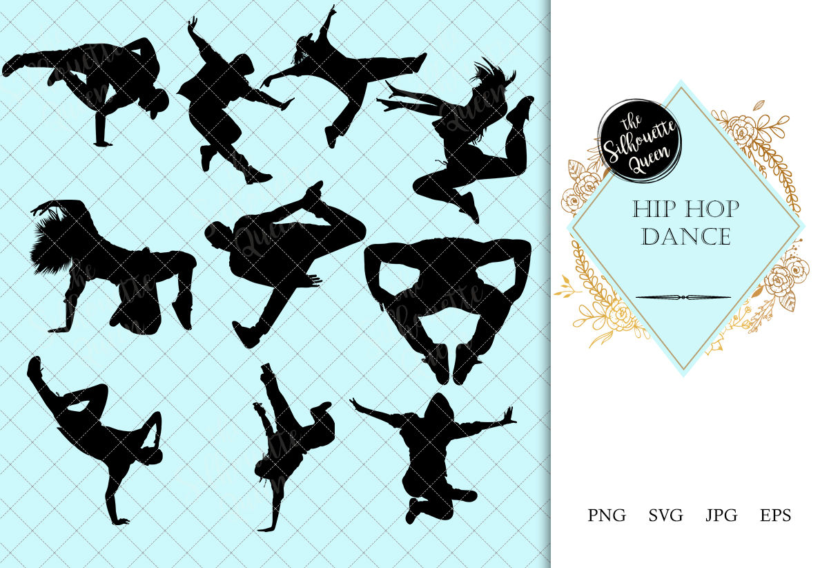 1188x822 Hip Hop Dance Silhouette Vector