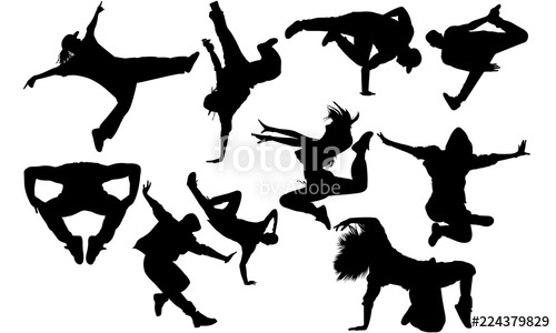 500x300 Hip Hop Dance Dance Cri, Black Dancer Silhouette