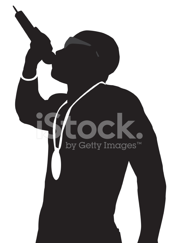 754x1024 Hip Hop Silhouette Slow Jam Stock Vector