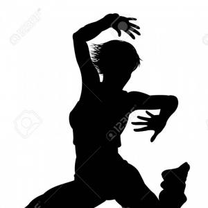 300x300 Photostock Vector A Woman Street Dance Hip Hop Dancer Silhouette