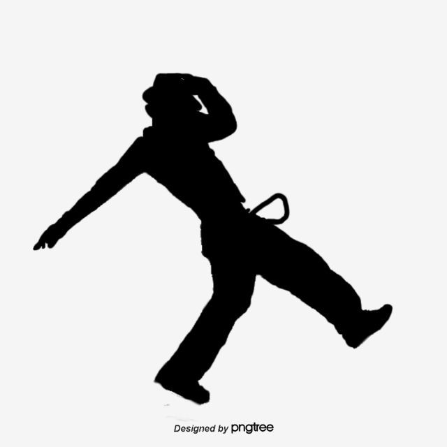 640x640 Vector Black Hip Hop Character Silhouette Simple Hip Hop Dancer