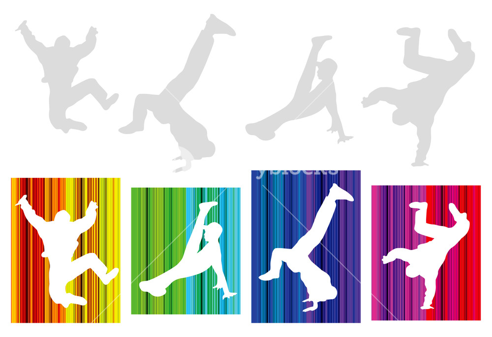 1000x686 Vector Hip Hop Silhouette On Abstract Background No Transparency