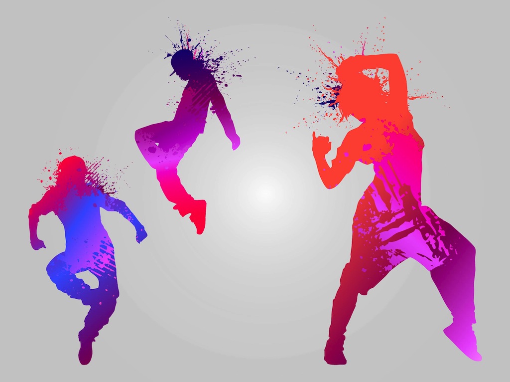 1024x766 Dancing Silhouettes Vector Art Graphics
