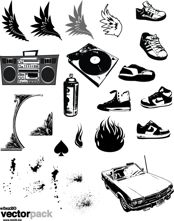 564x717 Hip Hop Vector Pack
