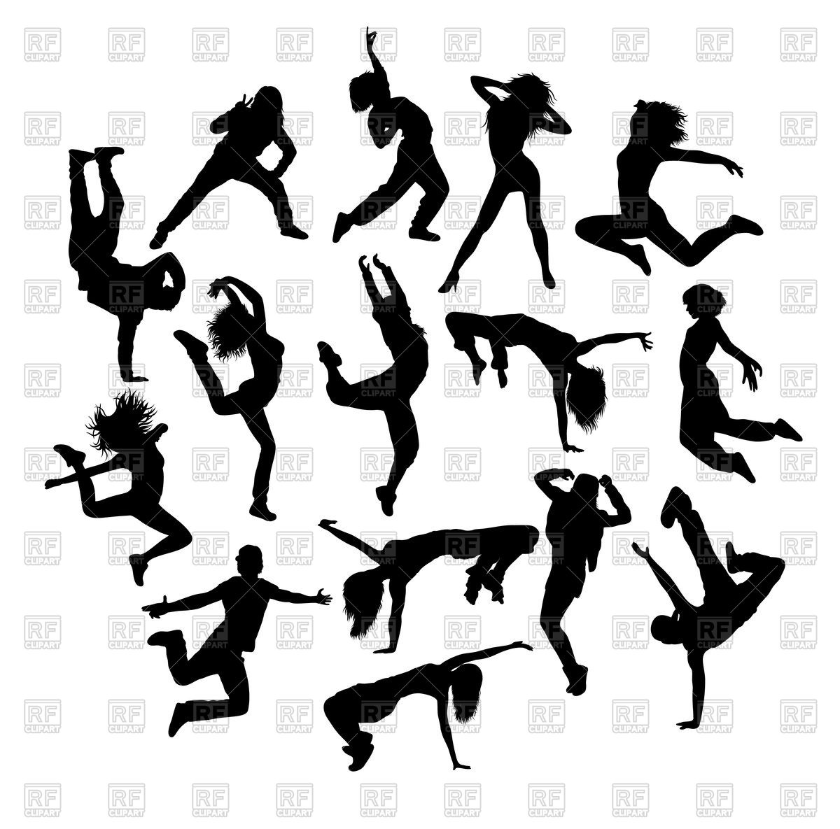 1200x1185 Cool Dancing Activity Silhouettes