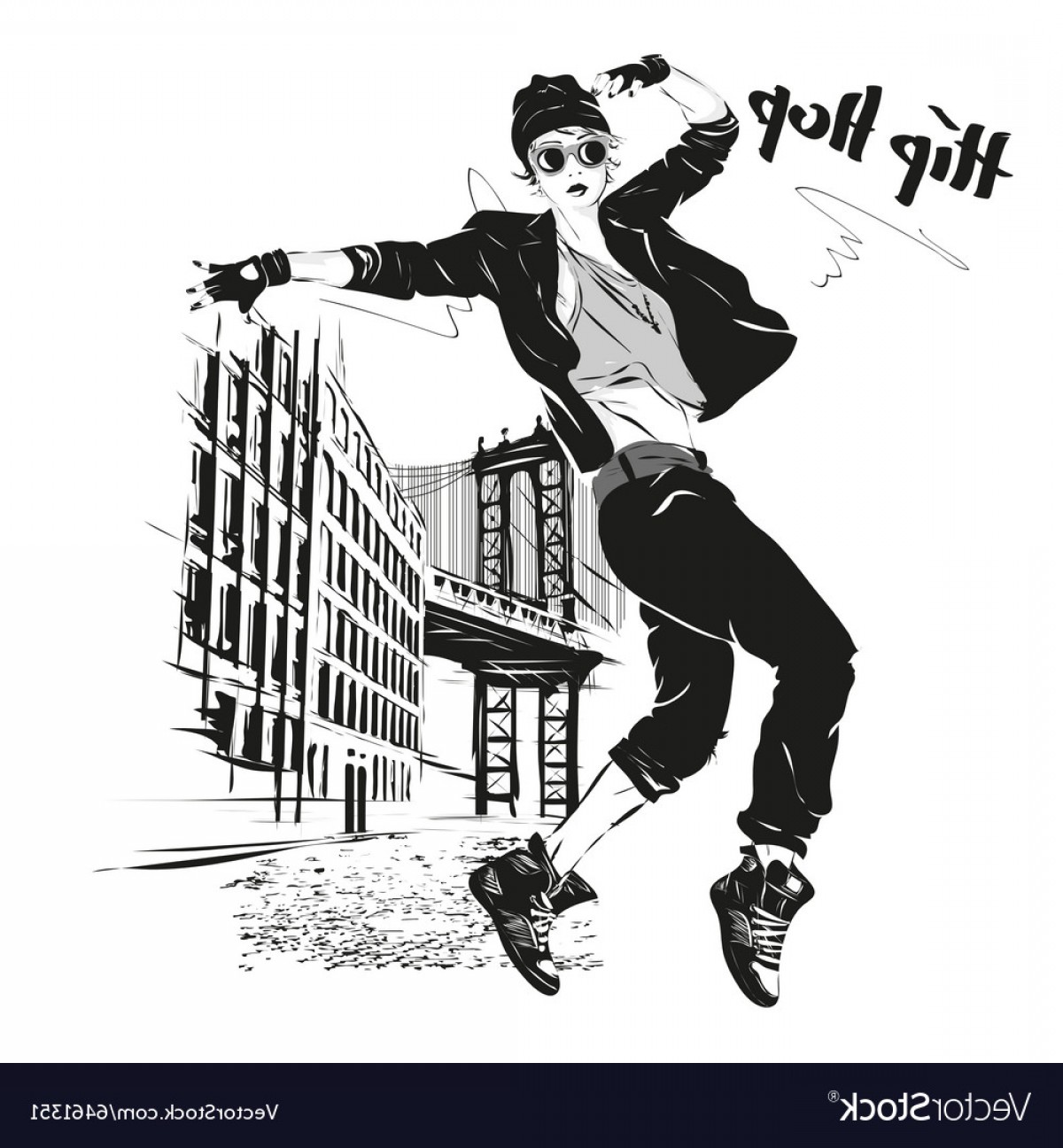1200x1296 Young Girl Dances Hip Hop Vector Savoyuptown