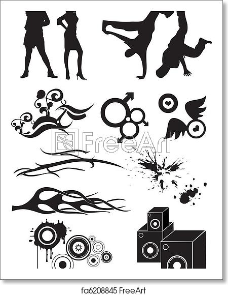 450x580 Free Art Print Of Hip Hop Graphic Icon Stock Vector Illustration
