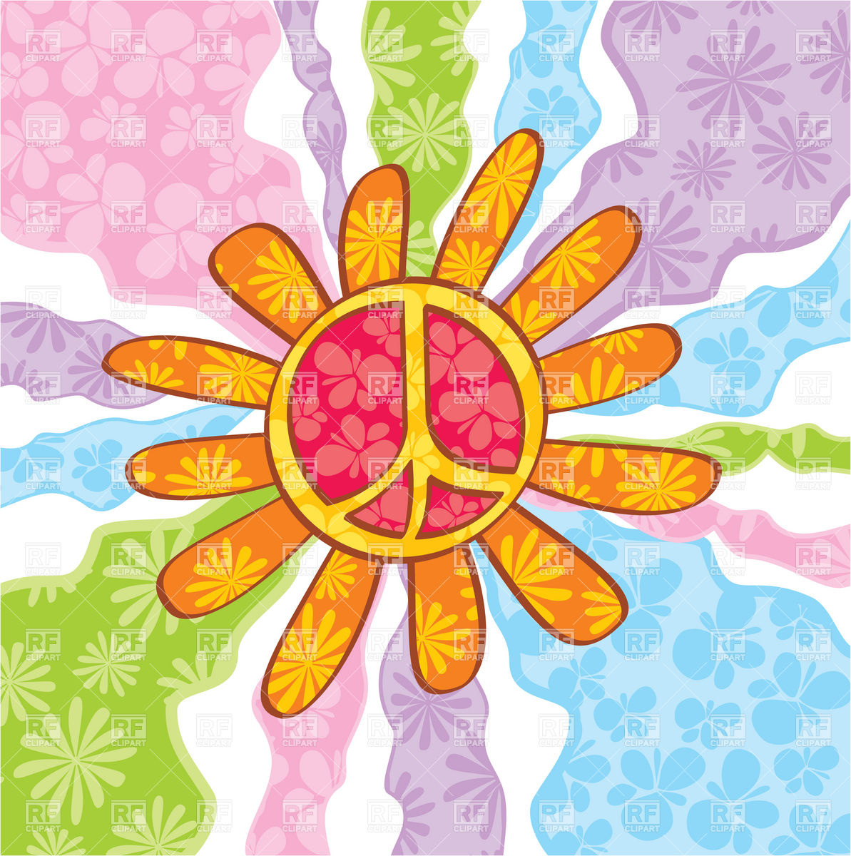 Hippie Background Vector At Collection Of Hippie