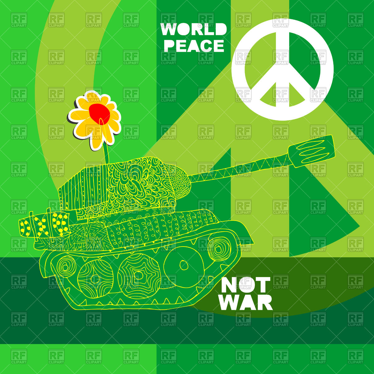 1200x1200 No War Poster, Hippie Background Vector Image Of Conceptual