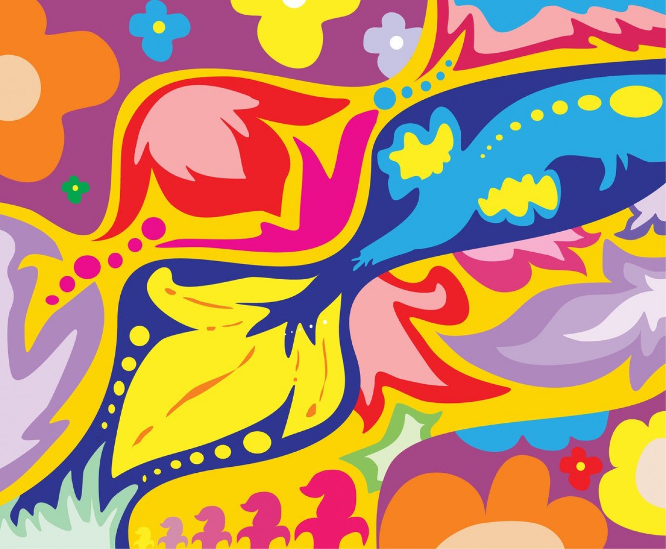 1363x1123 Vibrant Colors Hippie Background Vector Geekchicpro