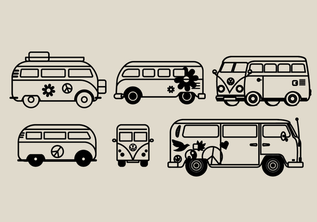 632x443 Hippie Bus Vector Illustrations Free Vector Download Cannypic