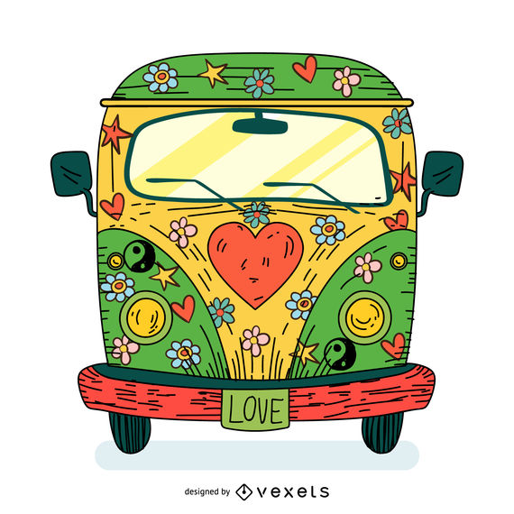 Hippie Bus Vector at Vectorified.com | Collection of Hippie Bus Vector ...