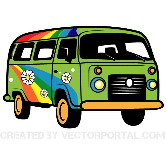 660x660 Hippie Van Vector Graphics