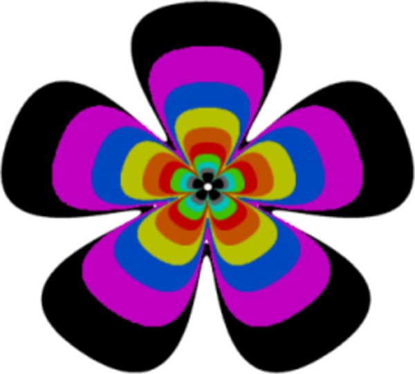 600x542 Retro Clip Art Flower Image