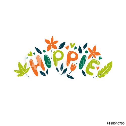 500x500 Hippie Vector Illustration