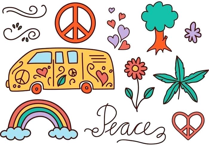 700x490 Free Hippie Flowers Vector