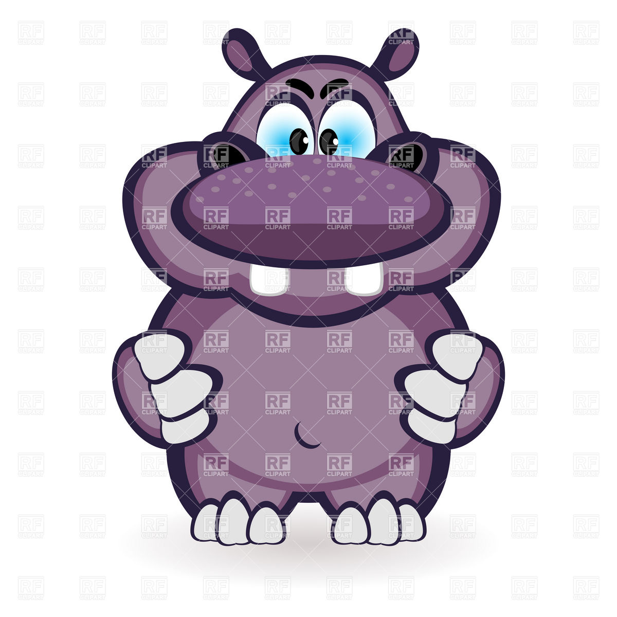 1200x1200 Smiling Cartoon Hippo Vector Image Of Plants And Animals Dvarg
