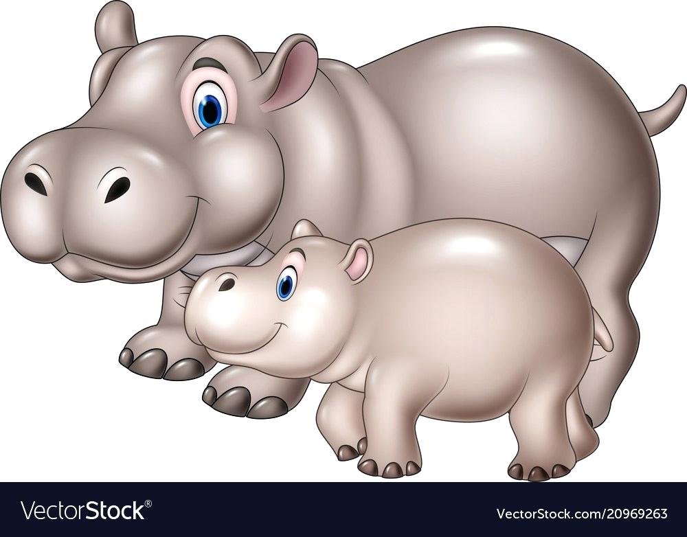 1000x782 Cartoon Hippo