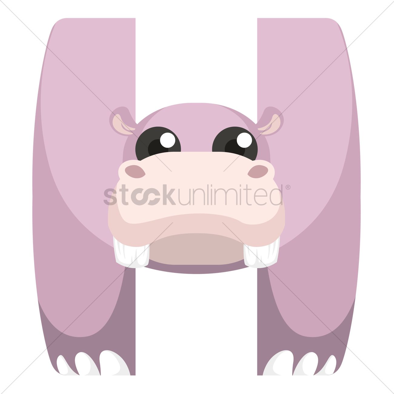 1300x1300 Free Letter H For Hippopotamus Vector Image