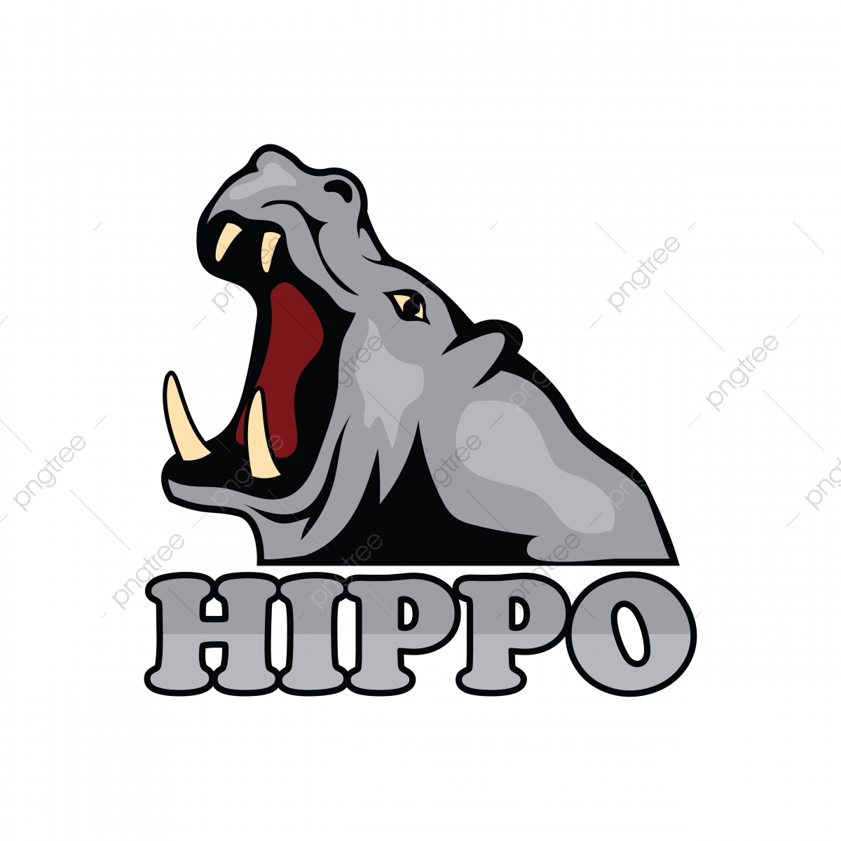 1200x1200 Hippo Logo For Your Business Vector Illustration, Hippo