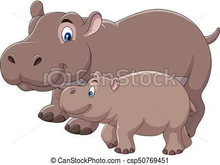 450x337 Hippo Clipart Vector