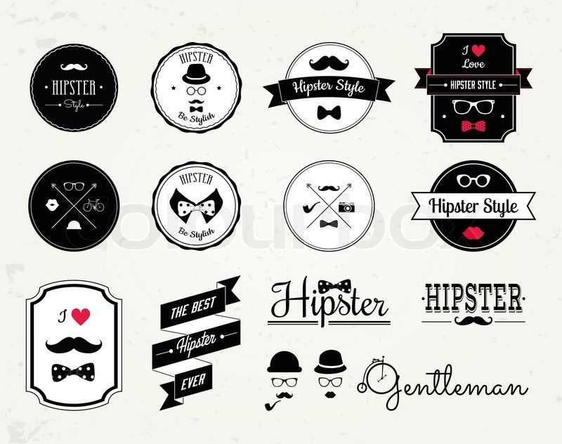 800x632 Hipster Style Elements, Icons And Stock Vector Colourbox