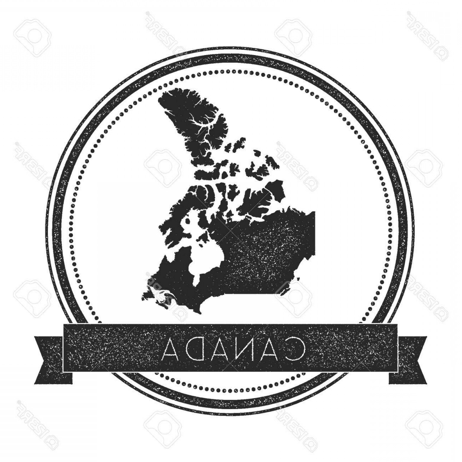 1560x1560 Photostock Vector Retro Distressed Canada Badge With Map Hipster