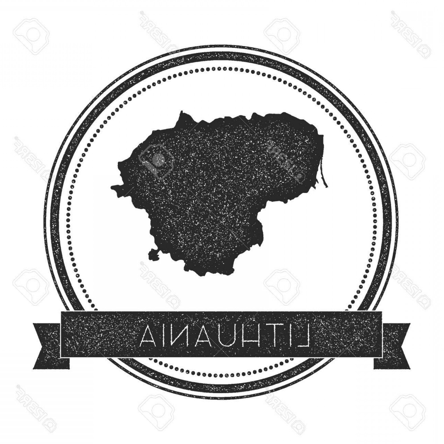 1560x1560 Photostock Vector Retro Distressed Lithuania Badge With Map