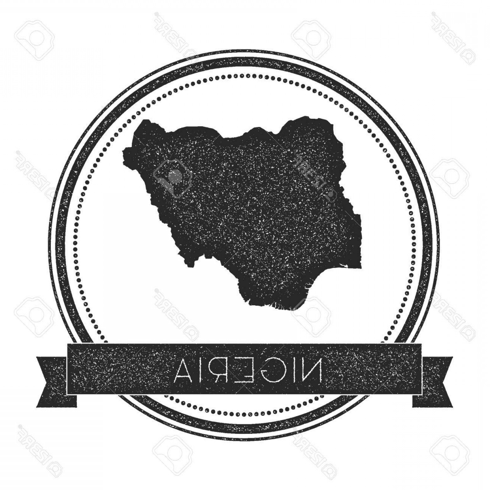 1560x1560 Photostock Vector Retro Distressed Nigeria Badge With Map Hipster