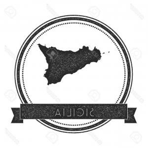 300x300 Photostock Vector Sicilia Map Stamp Retro Distressed Insignia