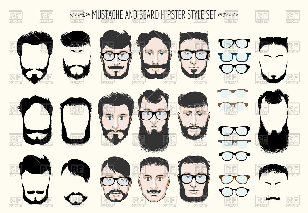 Hipster Beard Vector at Vectorified.com | Collection of Hipster Beard ...