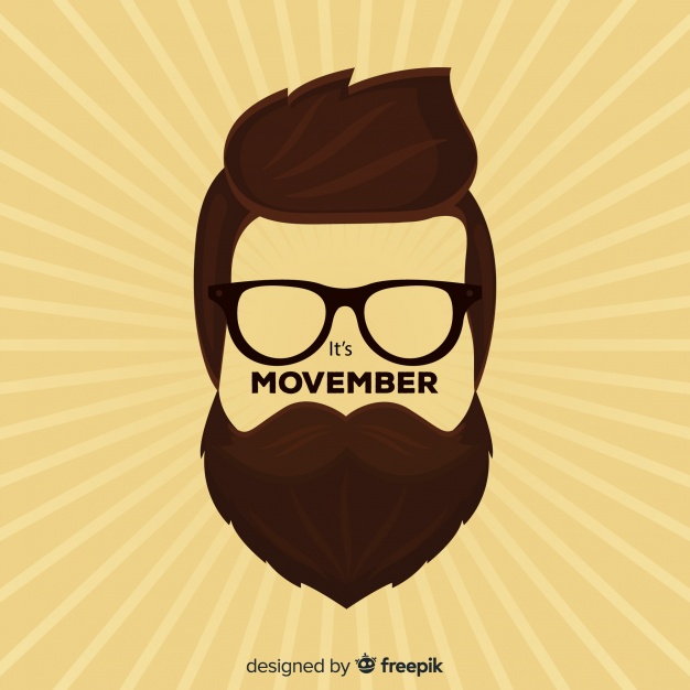Movember Design Background With Hipster Beard Vector Free Download 626x626 Movember Design Background With Hipster Beard Vector Free Download