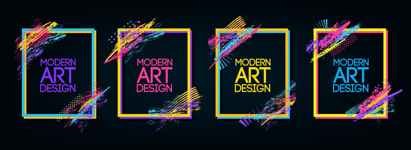 1338x490 Vector Frame For Text Modern Art Graphics For Hipsters Dynamic