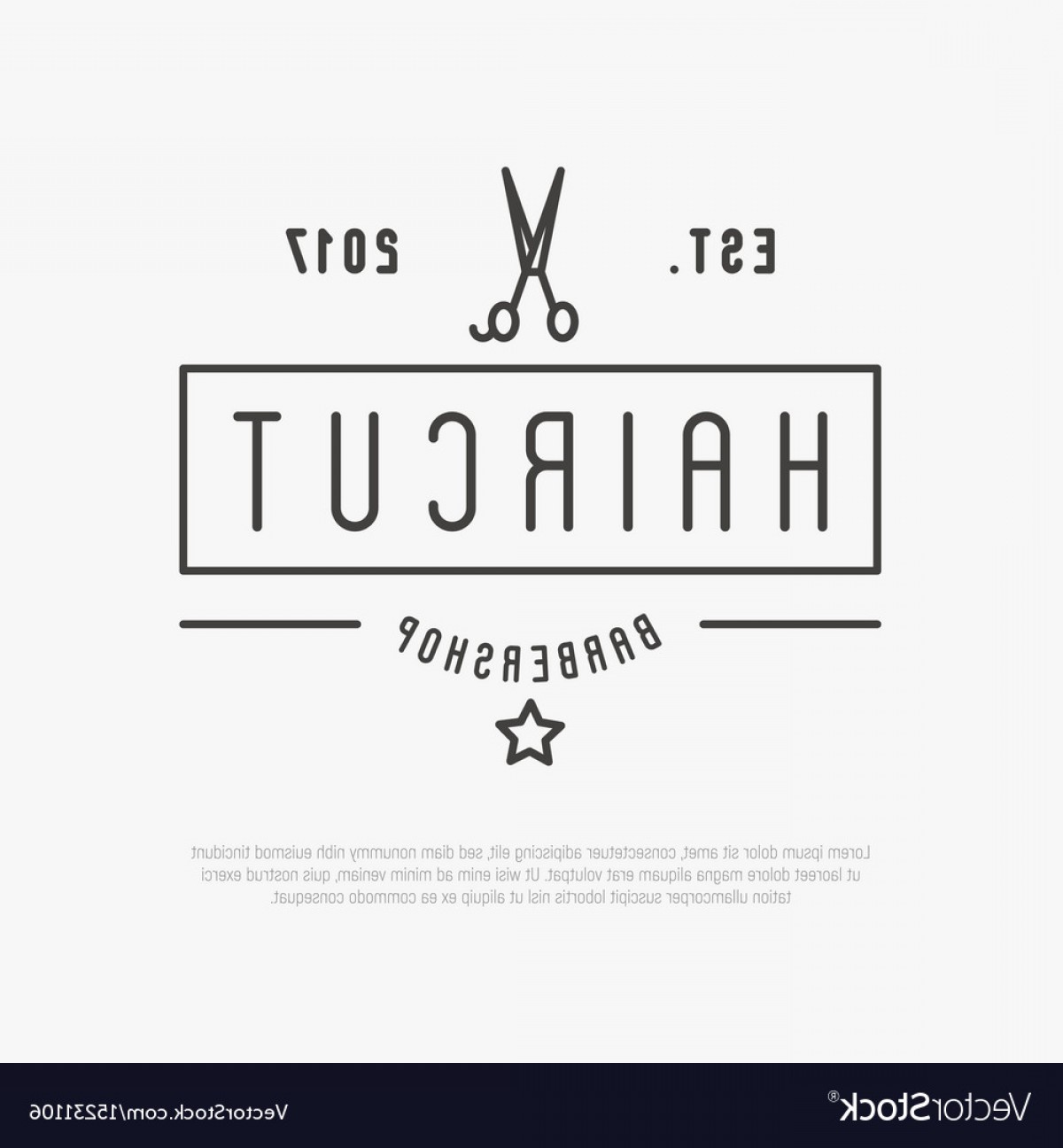 1200x1296 Hipster Logo For Barber Shop With Scissors Vector Cqrecords