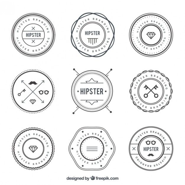 626x626 Hipster Logos Collection I Free Vector Moh Logo Tools Hipster