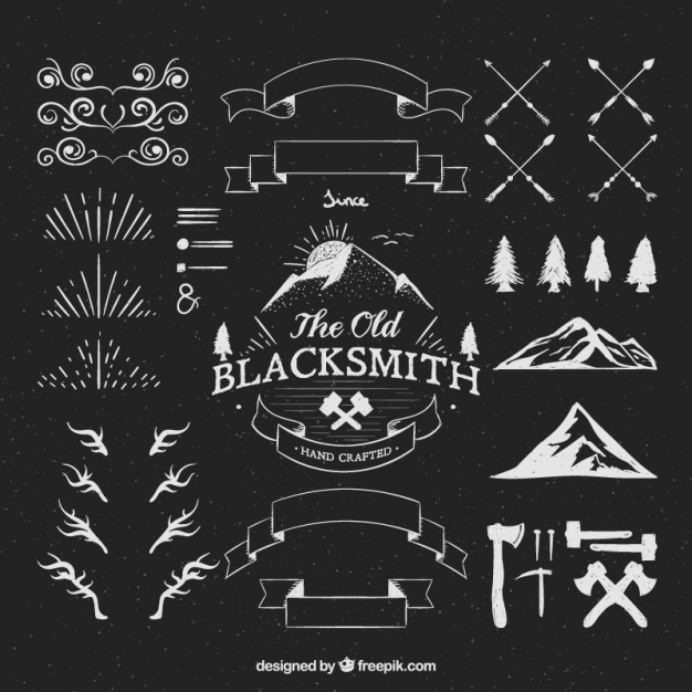 626x626 Hipster Logos Ornaments Vector Free Download