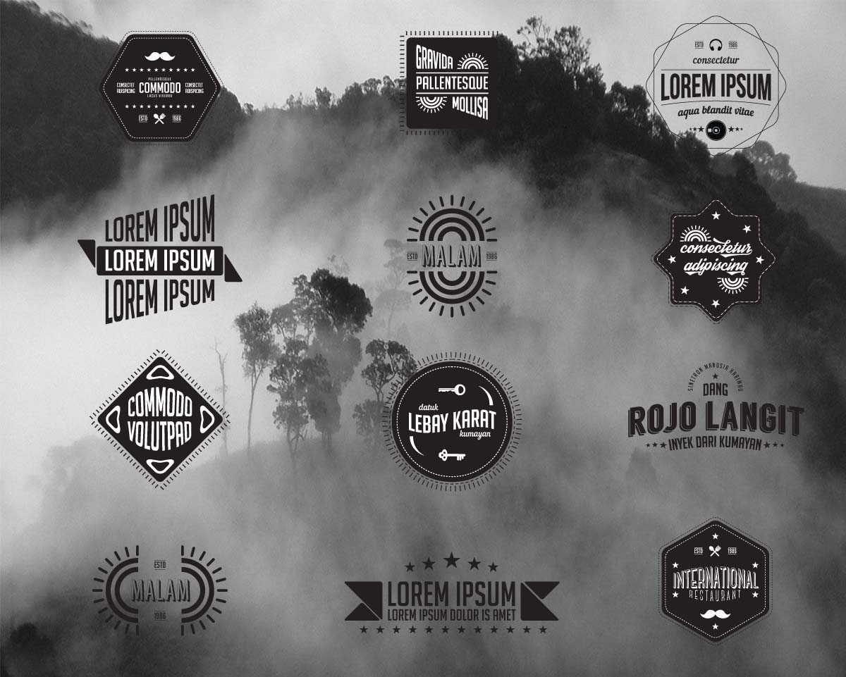 1200x961 Retro Badges Collection Hipster Vector Free Download