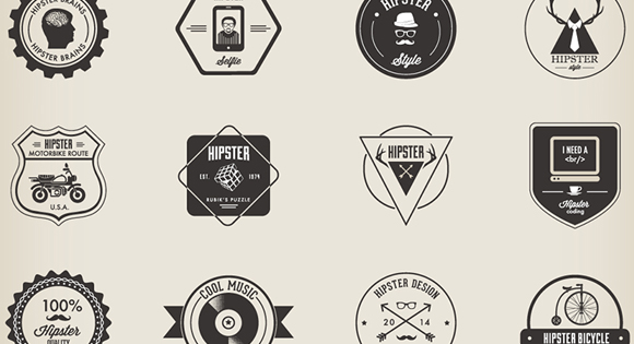 580x315 Freebie Hipster Badges