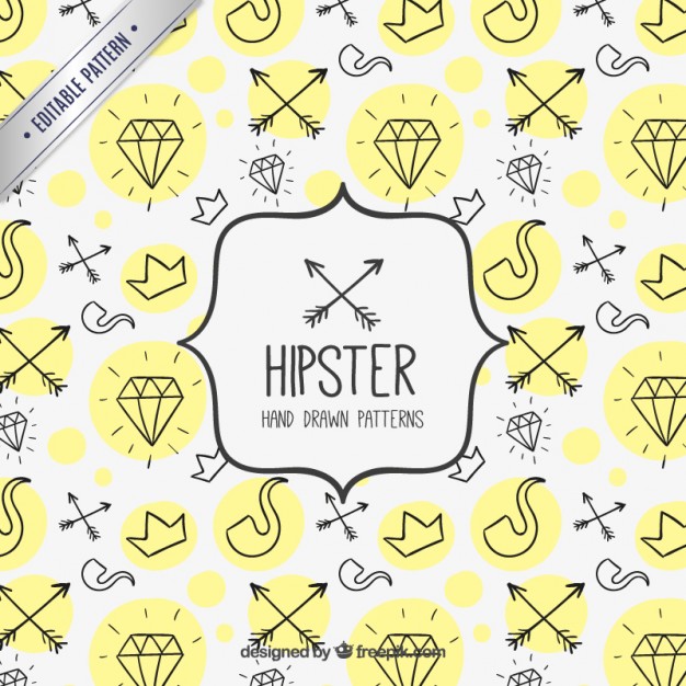Hipster Hand Drawn Pattern Vector Free Download 626x626 Hipster Hand Drawn Pattern Vector Free Download