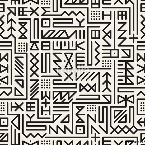 Vector Seamless Black And White Rounded Line Geometric Hipster 500x500 Vector Seamless Black And White Rounded Line Geometric Hipster